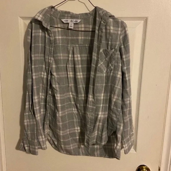 Grey plaid button up - Picture 3 of 3